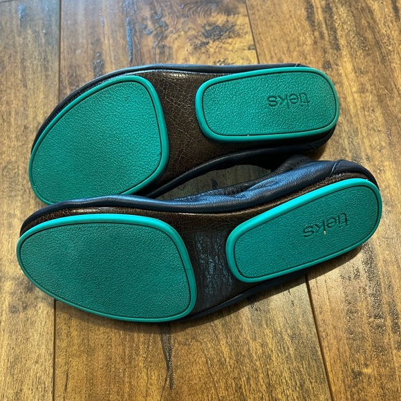 TIEKS Women’s California Navy Italian Leather Flats Size 6 - Picture 2 of 6